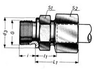 Прямое штуцерное соединение тип GE (метрическая резьба, 3-я часть)